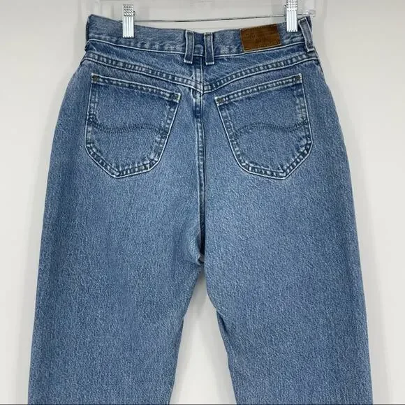 RARE Upside Down Label Vintage Lee Mom 90s Jeans 24" Waist - Picture 5 of 16
